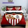 Sevilla FC Patrón Juego de Ropa de Cama Colcha Decoración del Hogar Regalo (1 funda nórdica + 2 fundas de almohada sin relleno.)