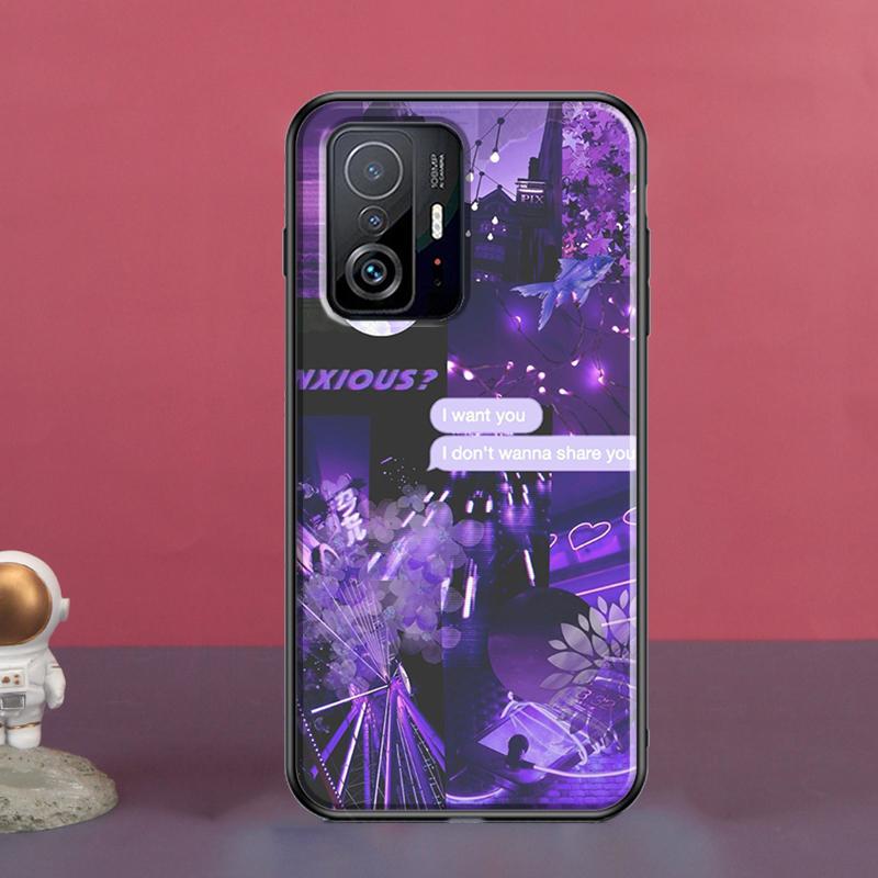 Purple Aesthetic For POCO X5 X3 F5 Pro X4 F4 GT M5s C40 F3 Case For Xiaomi 13 Lite 12 11T 12T Pro 12X Cover