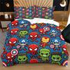 Cute Marvel Superhero Duvet Cover Set Comforter Cover Bedding Set No Filler For Teens Bedroom Living Room Decor