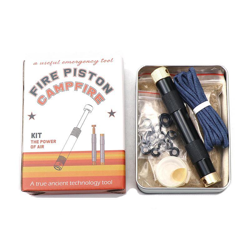 Portable Outdoor Compression Fire Starter Kit for Camping and Survival