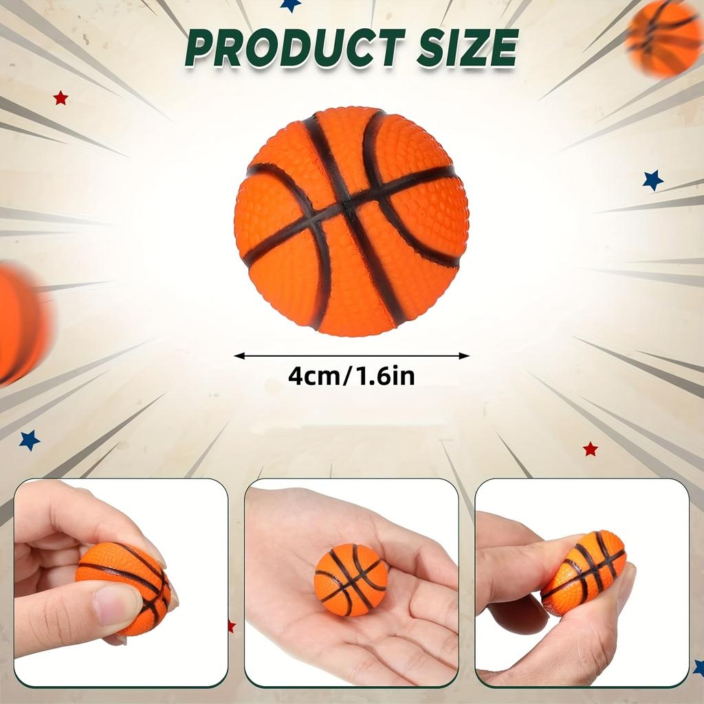 5/10 pezzi Mini Palloni da Basket Palline Antistress all'Ingrosso Palloni da Basket da Spremere Gadget per Feste Decorazione per Adulti Giocattolo Decompressione Sport Scolastici