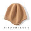 Cashmere knitted cold hat women's autumn and winter warm ear protection solid color wool hat showing face small versatile fashion hat