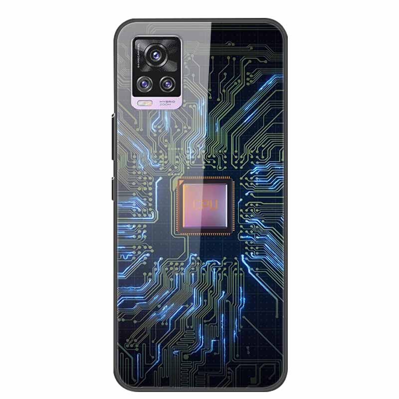 For Vivo V20 Pro Phone Case V 20 Pro Soft Bumper Tempered Glass Hard Back Covers Cases For Vivo V20 Pro Case 6.44" Coque Fundas
