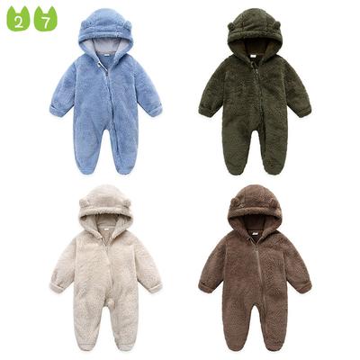 Winter Infant Fleece-Lined Jumpsuit Baby Going Out Romper