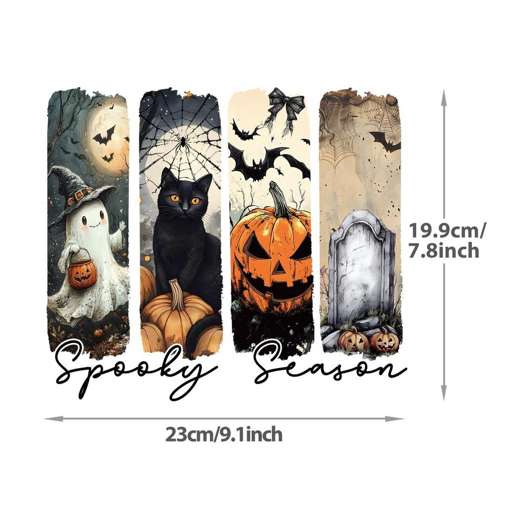 Halloween Stoffaufnäher, einfach zu druckende Aufkleber, T-Shirts, DIY Hüte und Sweatshirts, heißgepresste Aufnäher, Kleidungsetiketten