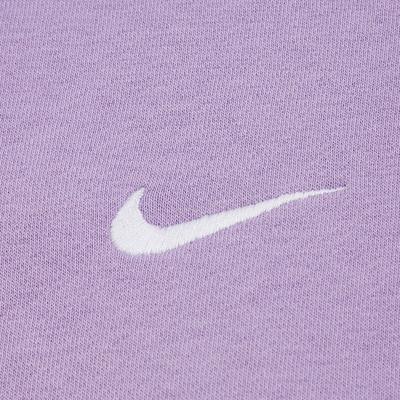 Felpa Girocollo Ricamata con Logo Uomo Top Viola 916609-589