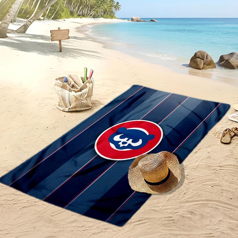 Chicago Cubs Print Beach Towel Soft Portable Quick?dry Towel For Pool Summer Vacation Outdoor Sport