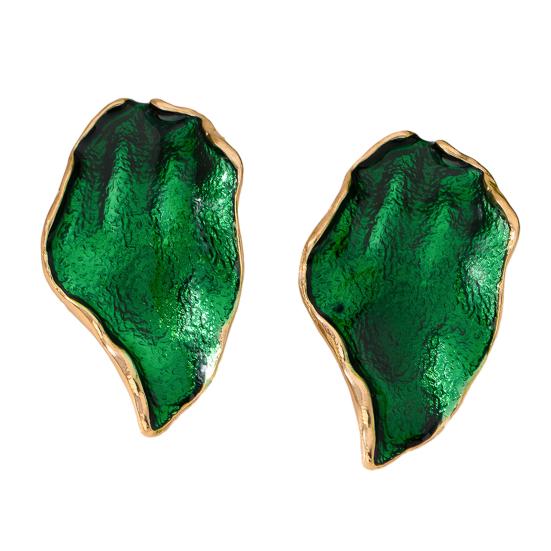 1 Paar Damenohrringe Mehrschichtig Gebrannt Bunt Durchscheinende Textur Emailleglasur Ohrringe Blütenblattdesign Antiallergische Ohrringe Schmuck Geschenk