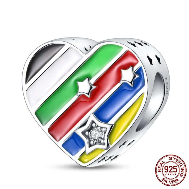 Compatible With Authentic Original Bracelets and 3MM Bracelets Do It Yourself European Football Charm Bead Components 100% Copper Metal High Quality