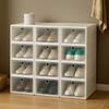 6-Pack Transparent Stackable Shoe Storage Containers, Foldable and Dustproof, Ideal for Organized Shoe Cabinets