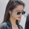 Elegant influencer sunglasses, new Hong Kong style square frame sunglasses, INS hip-hop street style women's UV protection