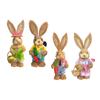 Easter Bunny Figurine Easter Gift Cute Ornament for Yard Cabinet Living Room