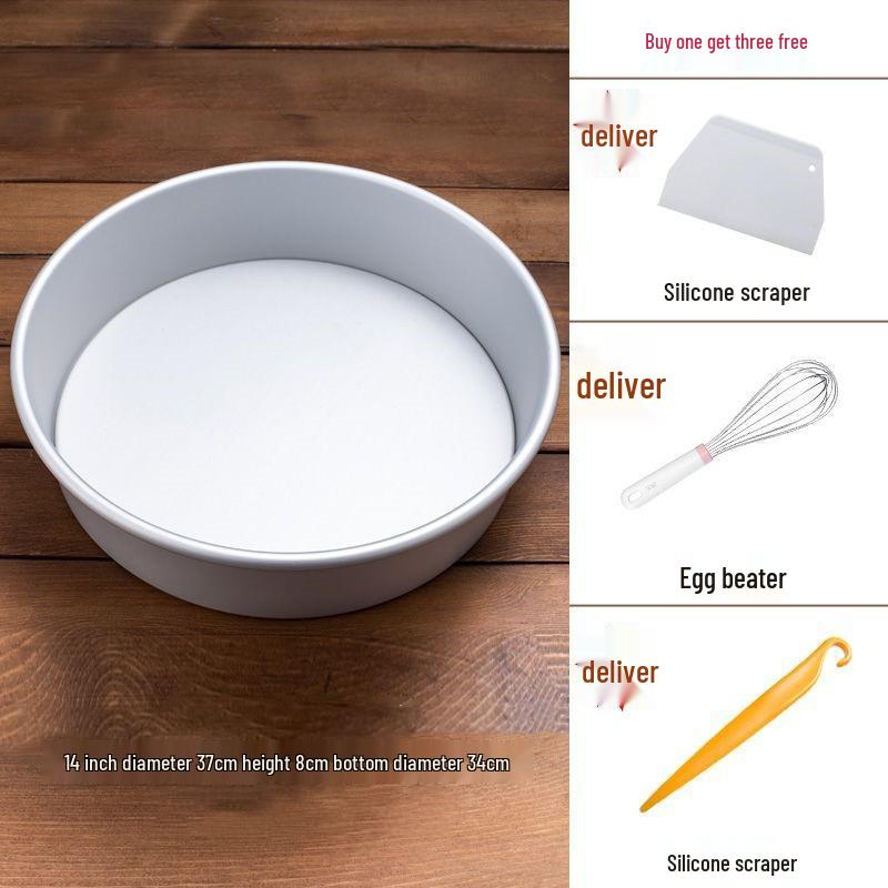Aluminum Alloy Non-Stick Baking Pan with Removable Bottom for Chiffon Cakes and Mousse