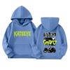 Kids' Pullover Hoodie with Letter Print and Pocket, Casual Loose Fit Long Sleeve