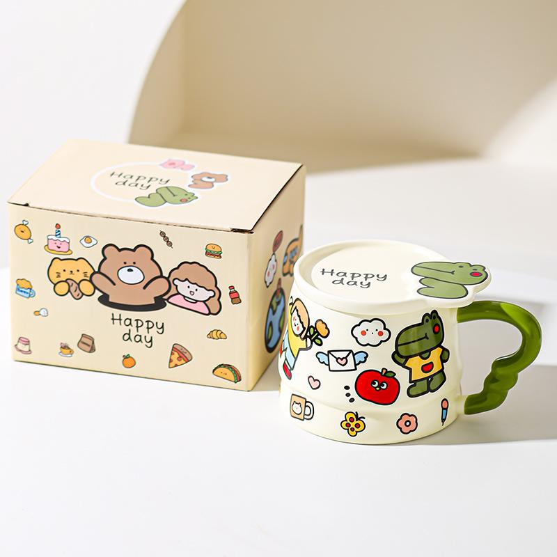 Cute Animal Mug Creative Ceramic Mug Souvenir Birthday Gift Girls Breakfast Mug Coffee Mug