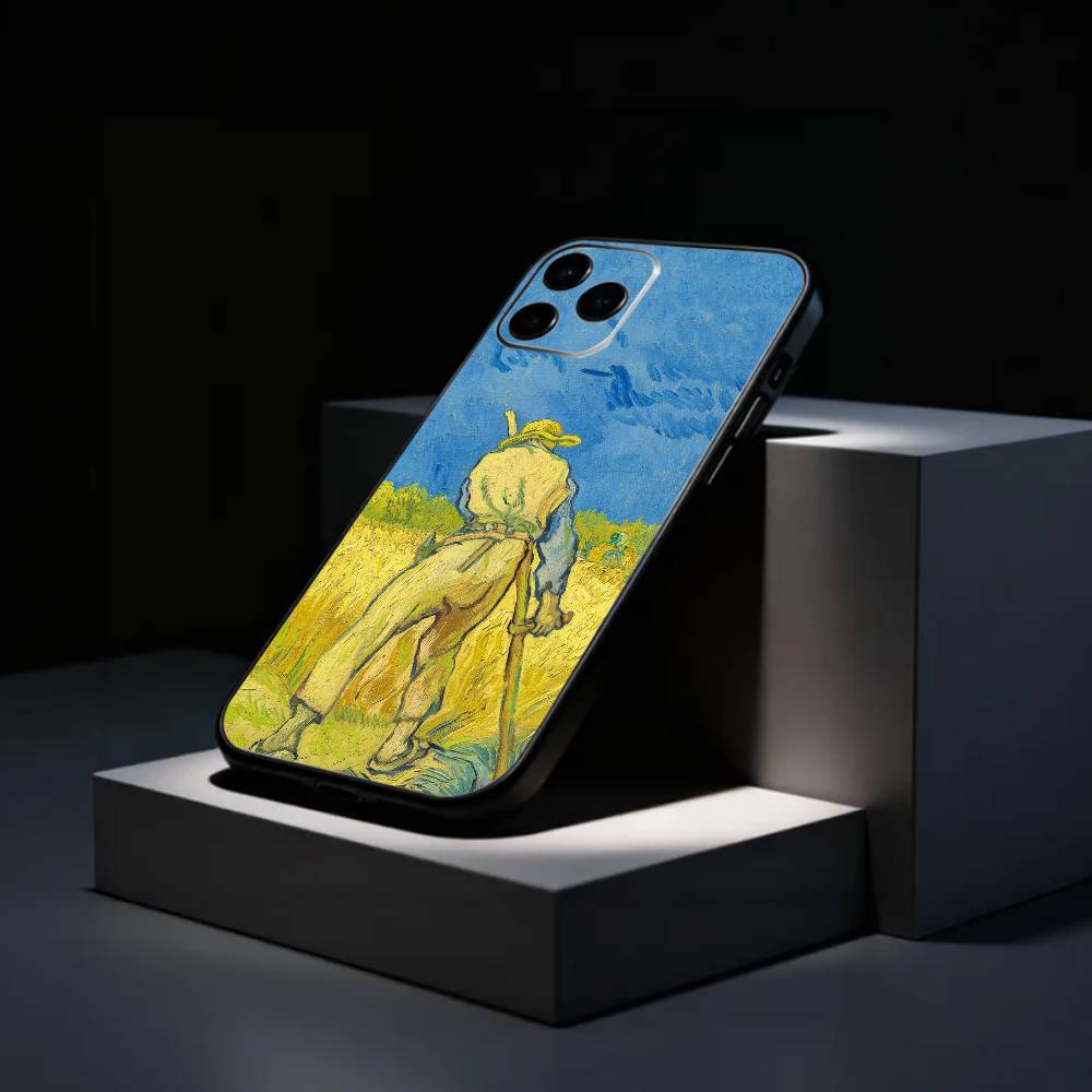 Vincent V-Van Gogh Oil Painting Phone Case Silicone Soft For IPhone 17 16 15 14 13 12 11 X XR Plus Pro Max Plus