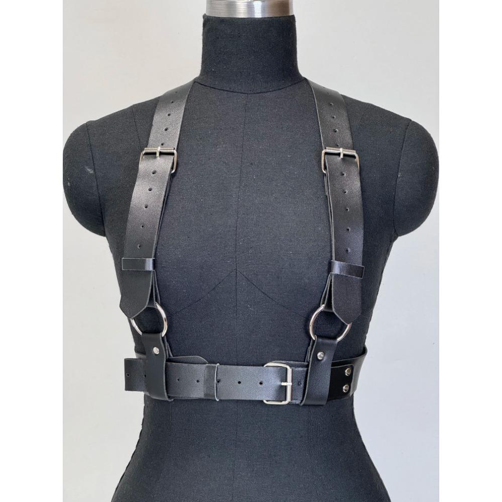 Goth Women Sexy Bondage Harness Leather Belt Lingerie Fetish Underwear Thigh Garter Stocking Women's Harness Bra Accessories