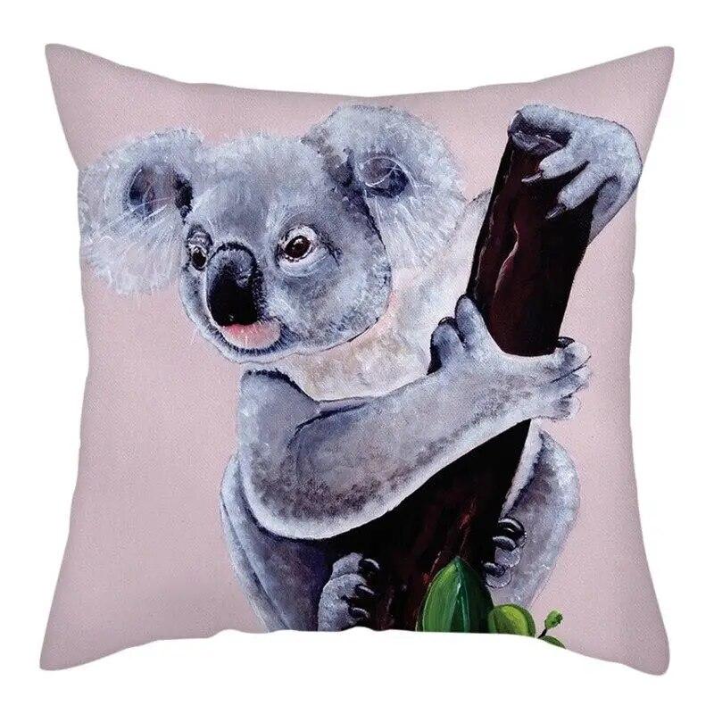 45x45cm Cute Koala Cushion Cover Cartoon Animal  Pillow  Sofa Seat Lumbar     Home Decoration