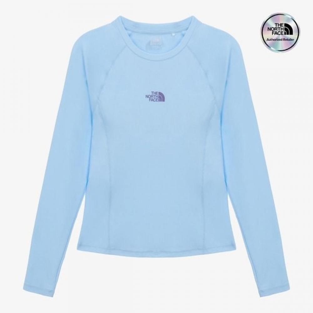 The North Face Women S eSSential Long Sleeve raSh Guard paStel Blue nt7tS31b PASTEL BLUE/085