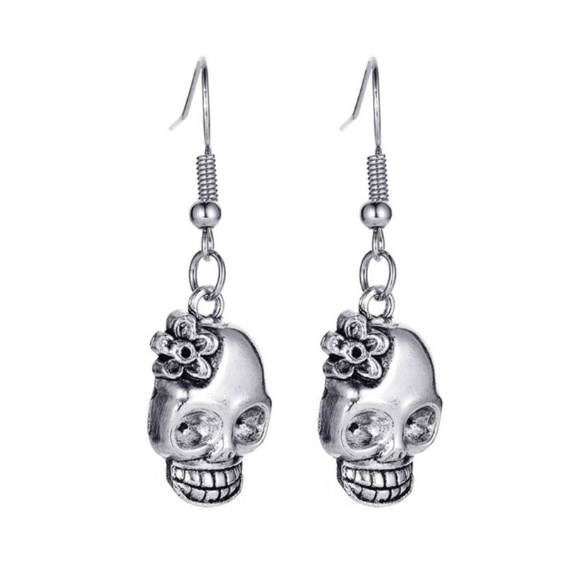 Bat Spider Dangle Earrings Women Jointed Skeleton Long Ear Drop Earrings Stud Halloween Goth Punk Costume Accessories