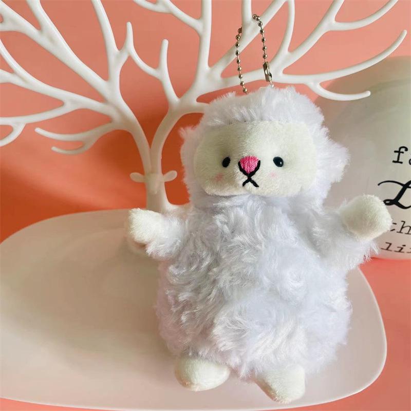 2024 Trendy Japanese Style Cute Doll Plush Keychain - Little Lamb Design