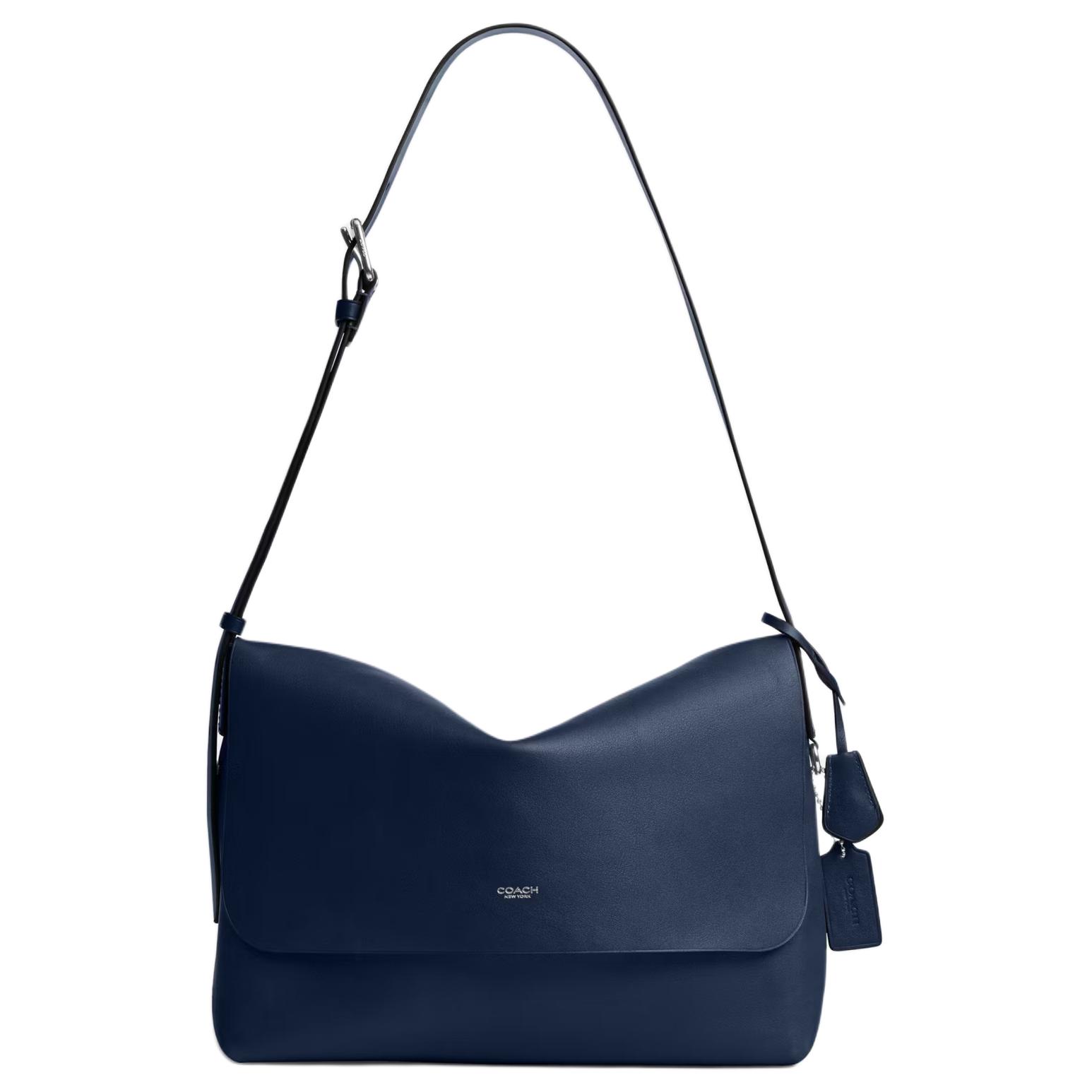 

Coach Ludlow 33 Front Flap Design Elegant Shape Exquisite New York Style Leather Messenger Bag Shoulder Bag Large Men Bags Navy-Blue CCB58-RF2 Basic Set (Bag+Dust Bag)