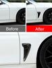 Pair Carbon Fiber Look Air Flow Vent Fenders Side Decor Sticker Cover Trim ABS