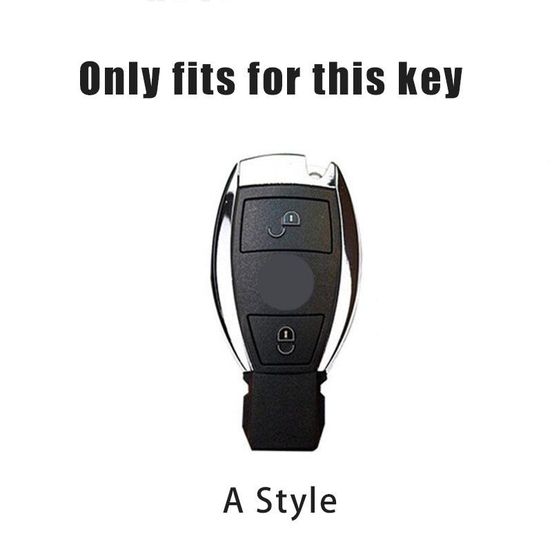 Alloy Style Car Key Case Key Case Durable Scratch Resistant Good Use For Mercedes Benz A B G R Class GLA GLK W176 W204 W251 W463 EQSTU1