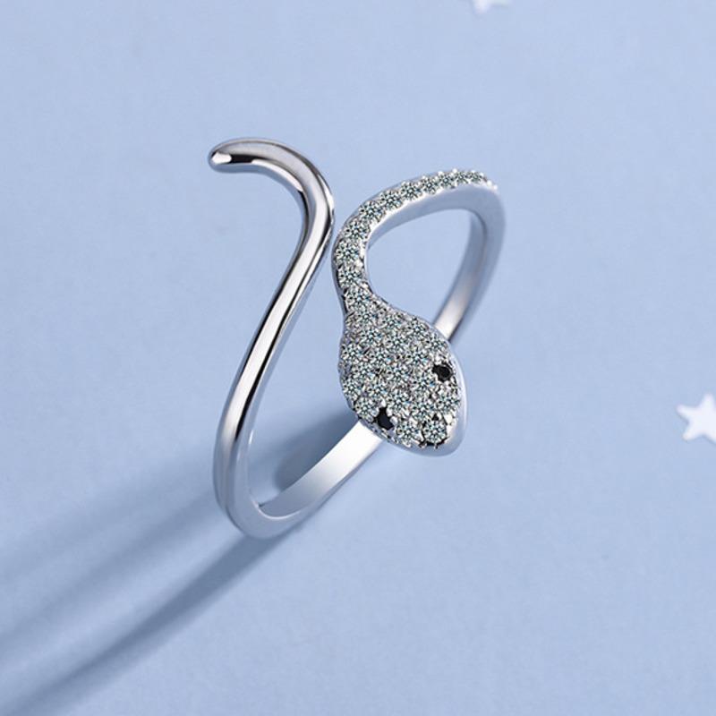BELLA BOX Classic Open Snake Rings For Women Wedding Engagement Jewelry Female Gifts
