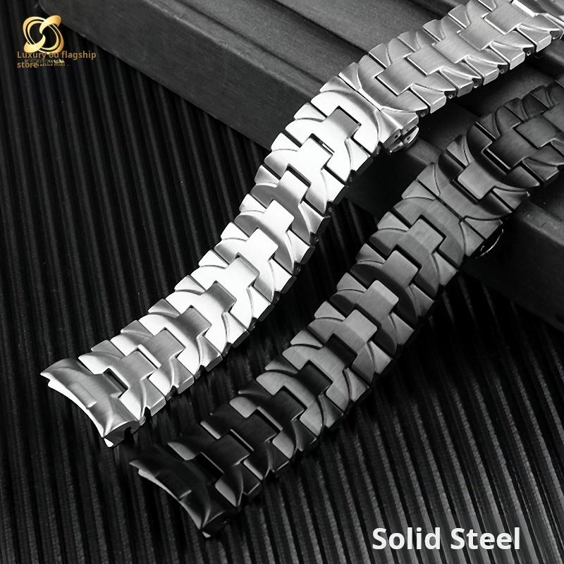 22mm 24mm Curved End Solid Stainless Steel Watch Chain for Panerai Strap PAM01441 PAM01316 PA111metal Watchband For Men Bracelet