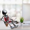 Metal Bulb Figure Figurine Sitting Bulb Head Man Ornament Mechanical