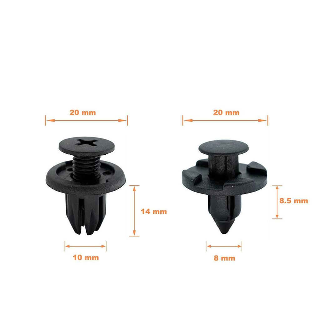 180-Piece Rivet Trim & Bumper Clips for Honda & Toyota