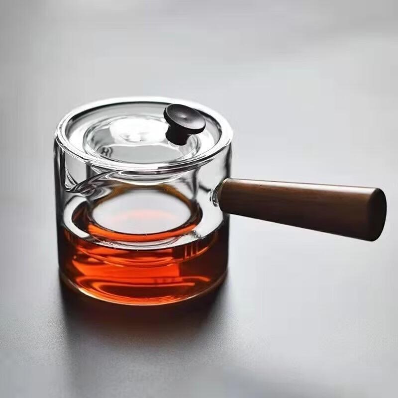 ZISIZ Handmade Glass Side-Handle Teapot
