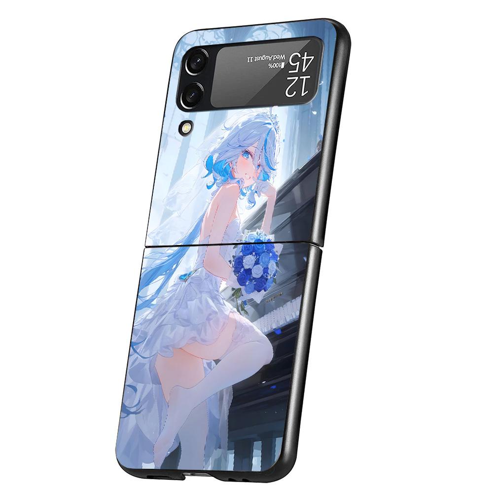 

Cute Furina Genshin Impact Phone Case For Samsung Galaxy Z Flip 7 6 5 4 3 5G Cover ZFlip7 ZFlip6 ZFlip4 ZFlip5 ZFlip3 Coque Fund Samsung Z Flip 5