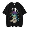 Fih Shoes T-shirt Drôle Mème Poisson Mal Orthographié Vêtements Homme Femme Mode Y2k T-shirts Coton de Haute Qualité Manches Courtes