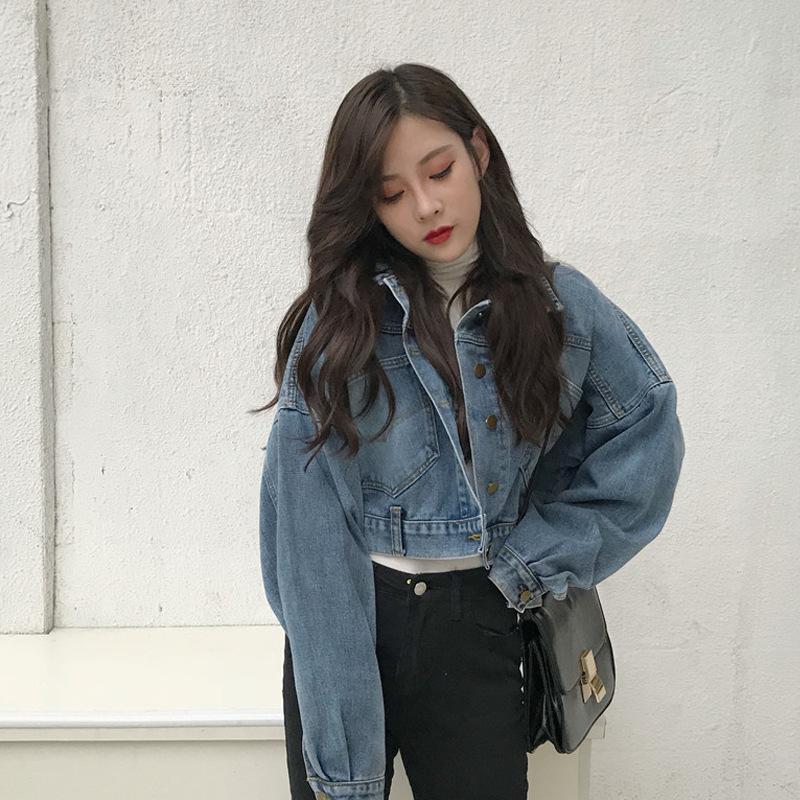 Spring and Autumn Vintage Denim Coat Women's Korean Version Loose Short Versatile Jacket Women's Top