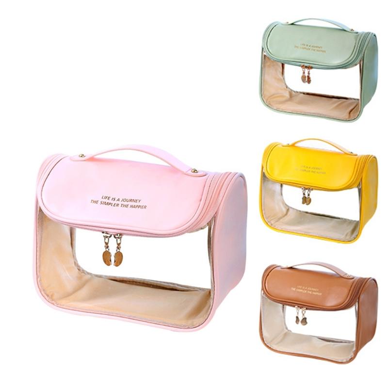 Large Capacity Cosmetic Bags Portable Clear Wash Bag Makeup Bags Travel Toiletry Organizer Storage Pouch for Women Girls