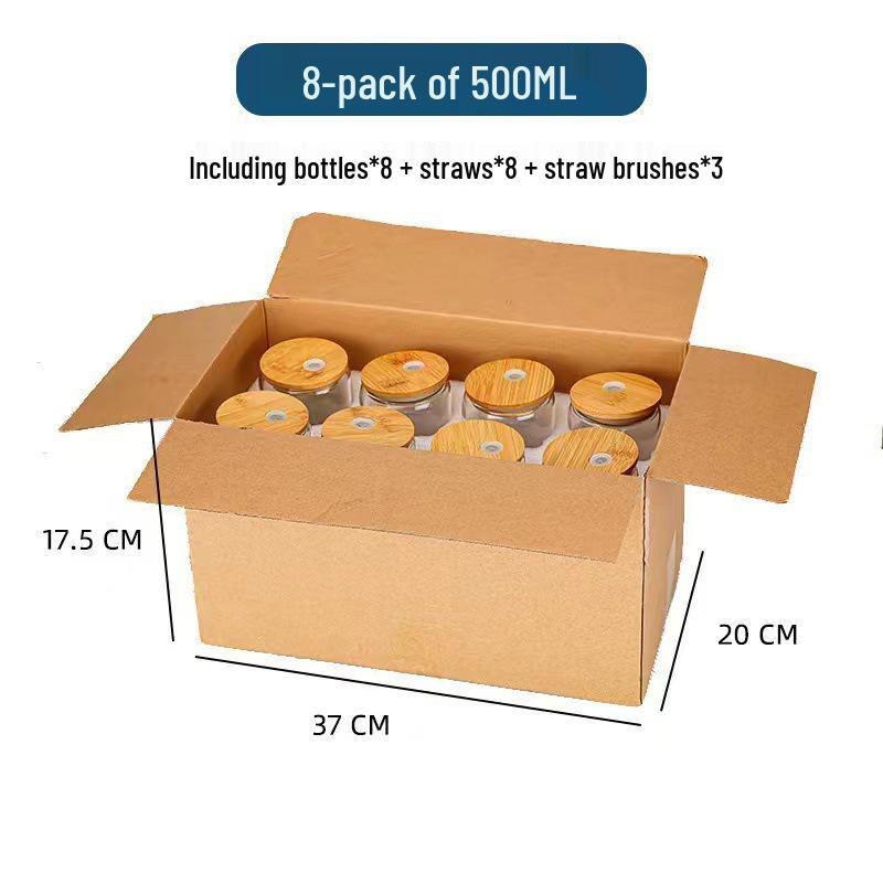 Durable and Heat-resistant Celeb-inspired Glass Cup with Lid and Straw, Perfect for Cold Drinks, Juice, and Beverages.