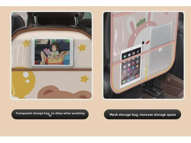 Niedlicher Cartoon Anti-Tritt Autositz Rückenschutz Pad für Kinder