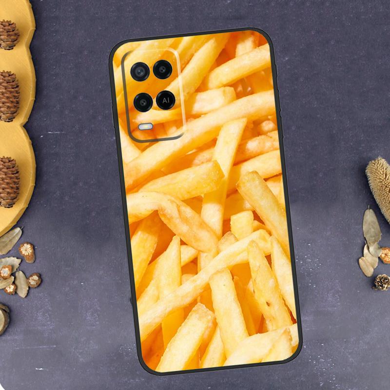French Fries Burger Pizza Case For OPPO A74 A94 A54 A96 A76 A16 A17 A57 A77 A15 A5 A9 A31 A53 A52 A72 A91 A57s Cover
