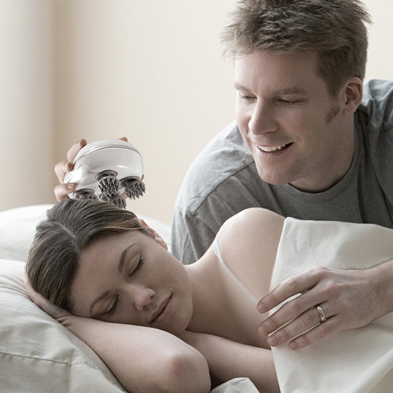 Head Massager, Handheld Rechargeable Electric Scalp Massager Hair Growth Stimulator Brush, Scalp Massager