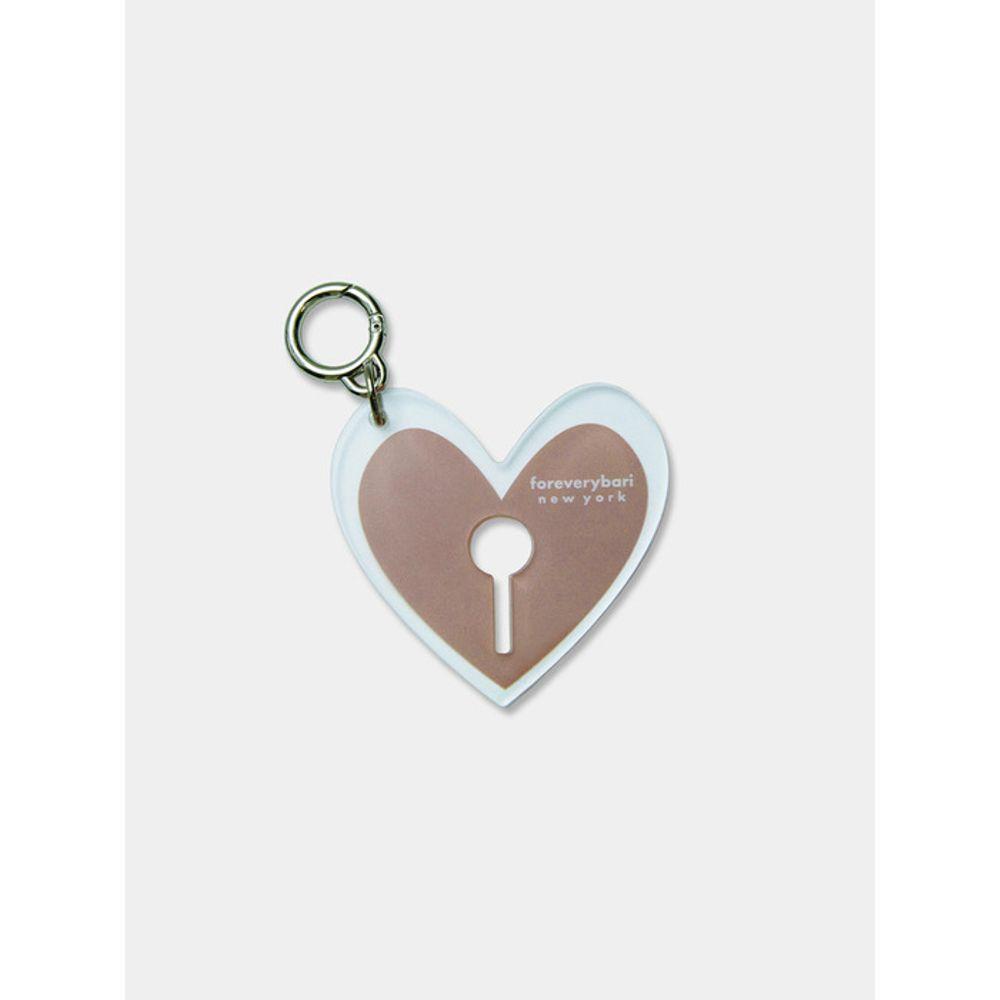 

New Heart Pouch Bag Holder Keyring (Chocolate) FREE