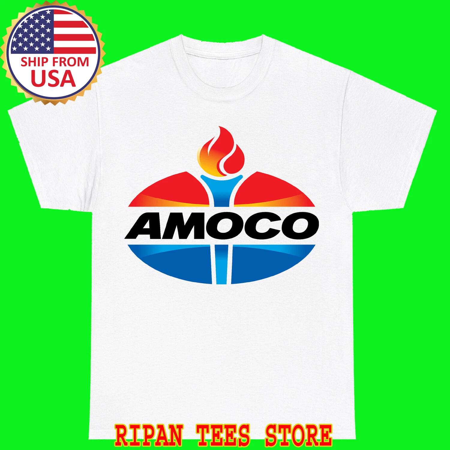 Amoco Oil Company White T-Shirt Tee Top Unisex L