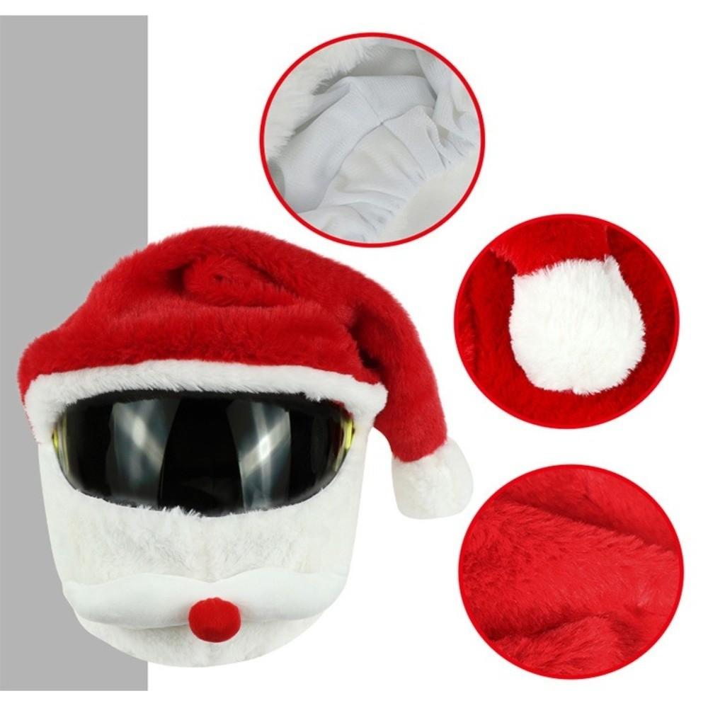 Full Helmet Design Motorcycle Helmet Christmas Hat Plush Fun Christmas Helmet Cartoon American Style