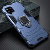 KEYSION Custodia blindata antiurto per Samsung A12 con anello reggiano Bumper Cover posteriore in silicone per Galaxy A12