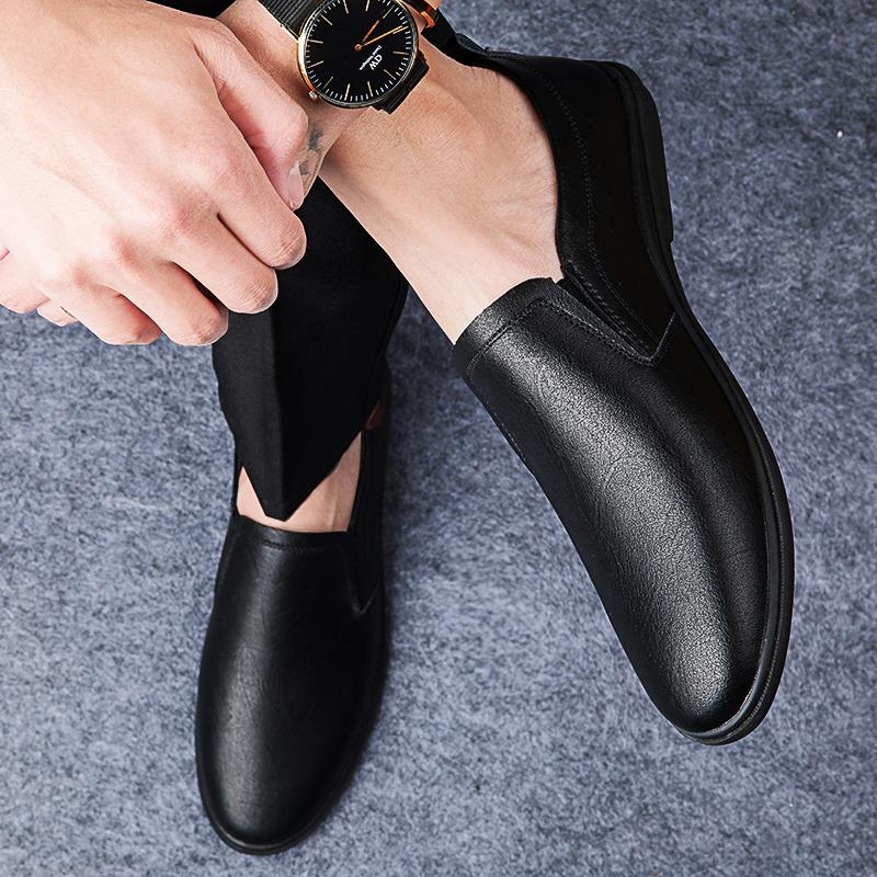 Fashion Luxury Men's Casual Loafer Classic Comfortable Footwear Senior Minimalist Business Office Business Dress Genuine Leather Shoes