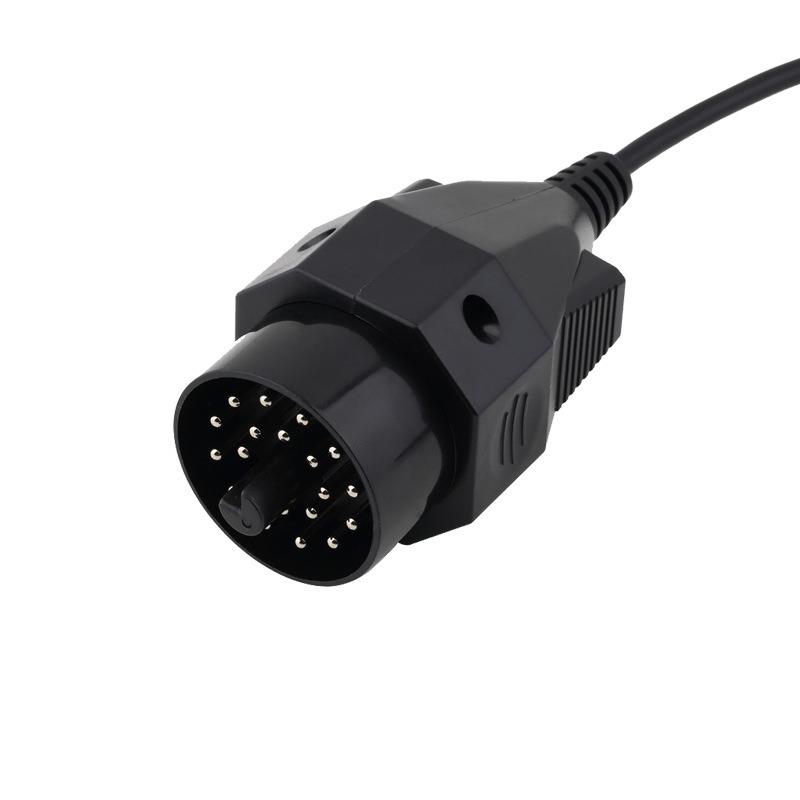 OBD2 - 20 Pin BMW Edibas To 16 Pin OBD Diagnostic Scanner Adapter Cable Compatible with Older BMW Models 1982-2002 - with 16 Pin Connector
