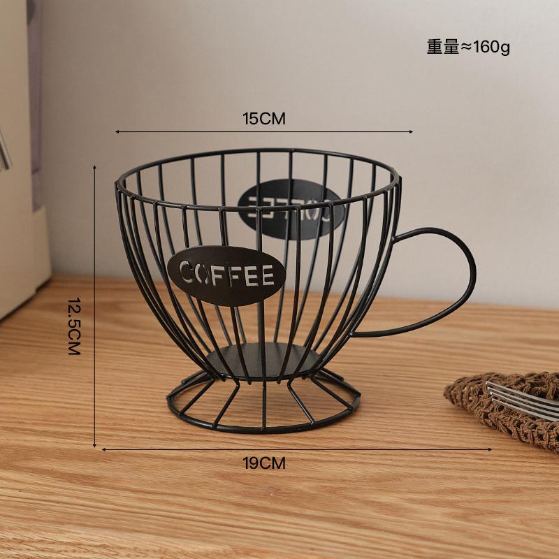 

Nordic-style Coffee Capsule Storage Box, Metal Storage Basket, Large-capacity Storage Basket, Iron Art, Suitable for Desktop