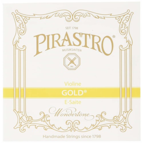 PIRASTRO Gold E-String Loop End Gold Violin Strings E3158 (Set of 2)