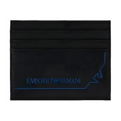 Logo Print PU Card Holder Men Accessories Black YEM320-731E8-0001